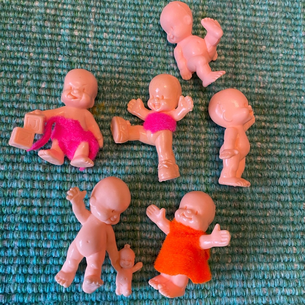 Oodles baby figurines lot of 6 vinyl toys 80s collectibles
